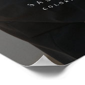 Modern Minimal White Script Wedding Photo Sign Poster (Ecke)