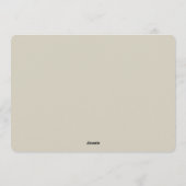 Modern Minimal Winter Floral Wedding Einladung (Rückseite)