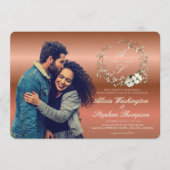 Modern Minimal Winter Floral Wedding Einladung (Vorderseite)