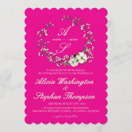 Modern Minimal Winter Floral Wedding Einladung