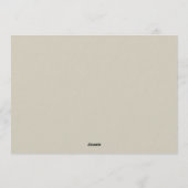 Modern Minimal Winter Floral Wedding Einladung (Rückseite)