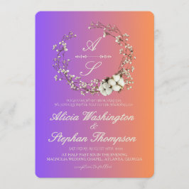 Modern Minimal Winter Floral Wedding Einladung