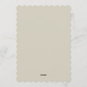 Modern Minimal Winter Floral Wedding Einladung (Rückseite)