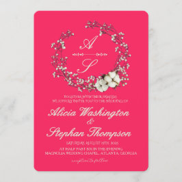 Modern Minimal Winter Floral Wedding Einladung