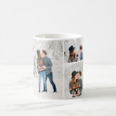 Modern minimale 5 Foto Weihnachts-elegante Drehbuc Kaffeetasse (Mittel)