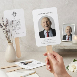 Modern minimale Beerdigungskarte Fächer