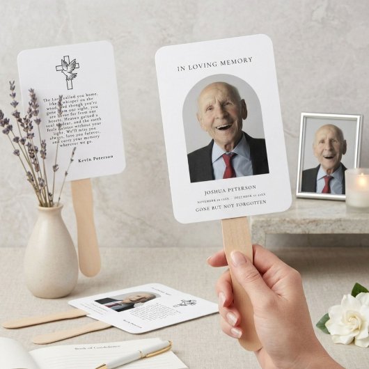 Modern minimale Beerdigungskarte Fächer