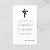 Modern minimale Beerdigungskarte Visitenkarte (Rückseite)