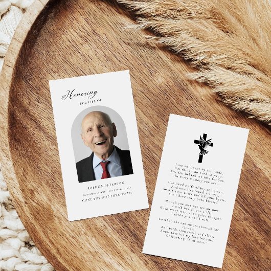 Modern minimale Beerdigungskarte Visitenkarte