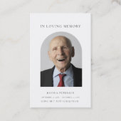 Modern minimale Beerdigungskarte Visitenkarte (Vorderseite)