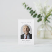 Modern minimale Beerdigungskarte Visitenkarte (Stehend Vorderseite)