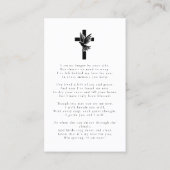 Modern minimale Beerdigungskarte Visitenkarte (Rückseite)