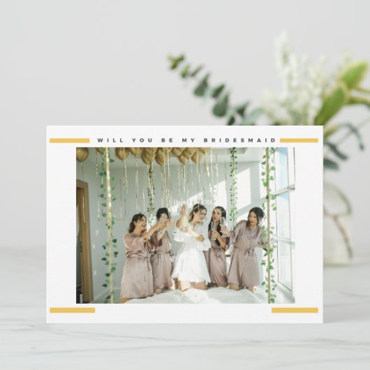 Modern minimale Foto-Überbrückungskarte Karte (Stehend Vorderseite)