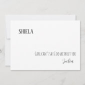 Modern minimale Foto-Überbrückungskarte Karte (Rückseite)