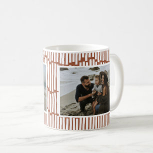 Modern minimale Grafik 2 Foto Terrakotta Kaffeetasse
