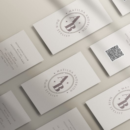 Modern minimale Monographie Visitenkarte