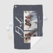 Modern minimale Multi-Foto-Skript Papa-Geschenk Go Golfhandtuch (Insitu)