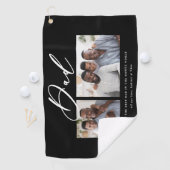 Modern minimale Multi-Foto-Skript Papa-Geschenk Go Golfhandtuch (Insitu)