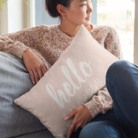 Modern minimale Pastel Pink Hallo und Sie nennen