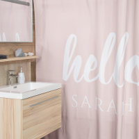 Modern minimale Pastel Pink Hallo und Sie nennen
