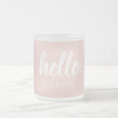 Modern minimale Pastel Pink Hallo und Sie nennen Mattglastasse (Mittel)