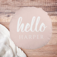 Modern minimale Pastel Pink Hallo und Sie nennen