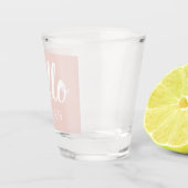 Modern minimale Pastel Pink Hallo und Sie nennen Schnapsglas (Rechts)