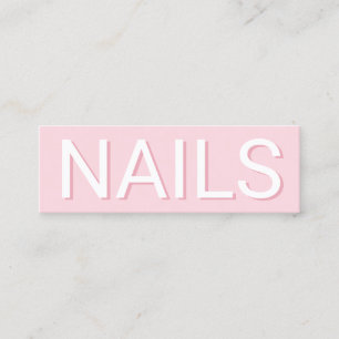 Modern minimale rosa Typografie Mini Visitenkarte