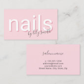 Modern minimale rosa Typografie Visitenkarte (Vorne/Hinten)