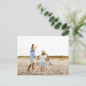 Modern minimale Weihnachtskarte am Foto Feiertagspostkarte (Stehend Vorderseite)