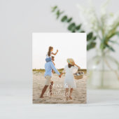 Modern minimale Weihnachtskarte am Foto Feiertagspostkarte (Stehend Vorderseite)