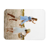 Modern minimale Weihnachtskarte am Foto Magnet (Horizontal)