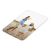 Modern minimale Weihnachtskarte am Foto Magnet (Linke Seite)