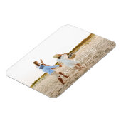 Modern minimale Weihnachtskarte am Foto Magnet (Linke Seite)