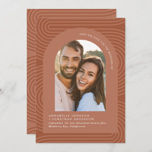 Modern minimaler bohemischer Rost Terrakotta geome