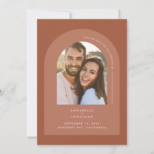 Modern minimaler bohemischer Terrakotta geometrisc (Vorderseite)