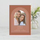 Modern minimaler bohemischer Terrakotta geometrisc (Stehend Vorderseite)