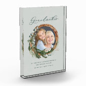 Modern minimaler Eukalyptuskranz Foto Großmutter (Links)