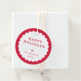 MODERN Minimaler festlicher Platz Jakobswein Geschenkanhänger