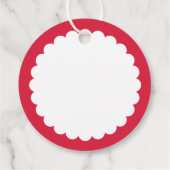 MODERN Minimaler festlicher Platz Jakobswein Geschenkanhänger (Rückseite)