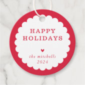 MODERN Minimaler festlicher Platz Jakobswein Geschenkanhänger (Vorderseite)