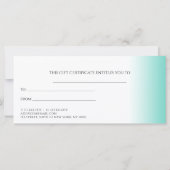 Modern minimaler Gradientenminze, weißes Make-up & (Rückseite)