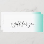 Modern minimaler Gradientenminze, weißes Make-up & (Vorne/Hinten)