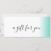 Modern minimaler Gradientenminze, weißes Make-up & (Vorderseite)