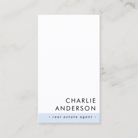 Modern minimaler QR-Code staubblau Visitenkarte (Vorderseite)