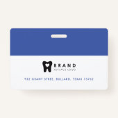 Modern & minimales Circle Foto Rahmen & Firmenlogo Ausweis (Rückseite)