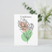 Modern | Minimales Mitgefühl | BLUME Postkarte (Stehend Vorderseite)