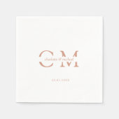 Modern minimales Monogramm Serviette (Vorderseite)