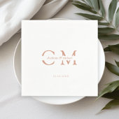 Modern minimales Monogramm Serviette