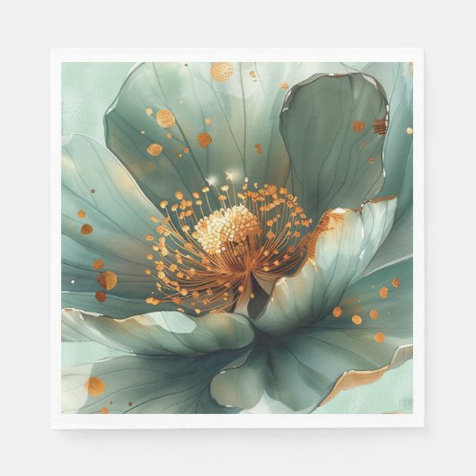 Modern Minimalis Emerald and White Wedding Napkins Serviette (Vorderseite)